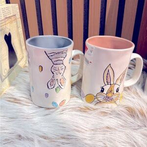 Set of 2‎ Spectrum Bunny Design Ceramic Mugs